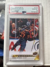 Connor McDavid 2022-23 Upper Deck Series 1 Hockey UD Canvas #C34 Gem PSA 10