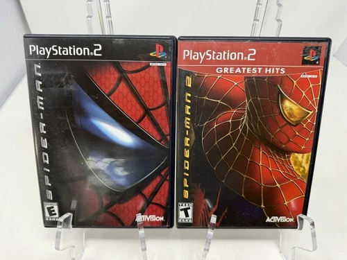 Spider-Man And Spiderman 2 for PS2 PlayStation 2 Complete CIB Tested Working