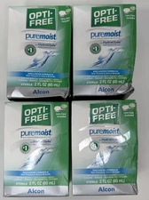 4X Alcon Opti Free Pure Moist Disinfecting Cleaning Solution Lens Case, 2 Oz Ea.