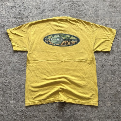 #ad Vintage Y2K Ocean Pacific T shirt Sz XL Yellow Surf Skate Beach 2000s Distressed $25.00