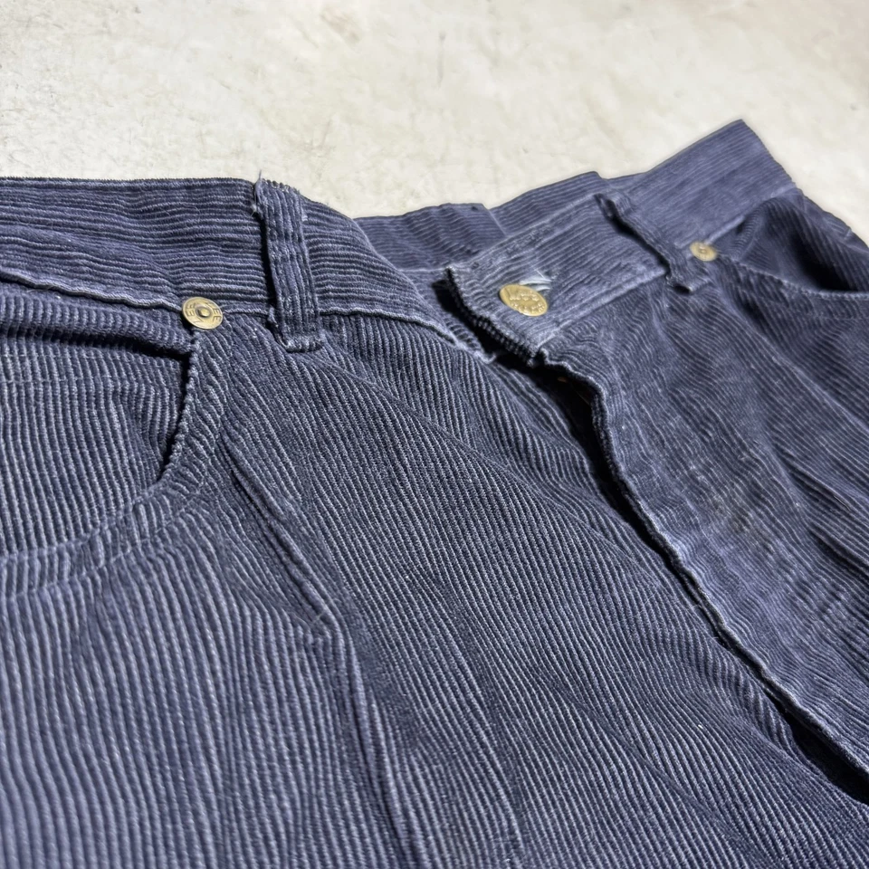 Lee Riders Navy Corduroy Straight Leg Pants Size 29 Vintage 80s - Image 3 of 4