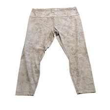 Lululemon Align High Rise Crop Leggings Size 20 Marble Print Gray Athleisure