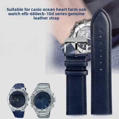 Replacement Leather Watch Strap for Oak Ocean Heart EFB 680 ECB 10D Men s Band