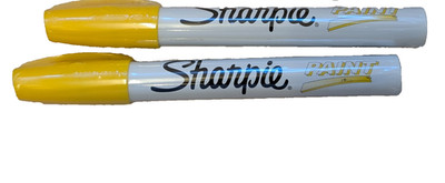 2er Pack Sharpie Ölbasierte Farbe Marker Stifte Gelb Mittlere Spitze Neu Versiegelt