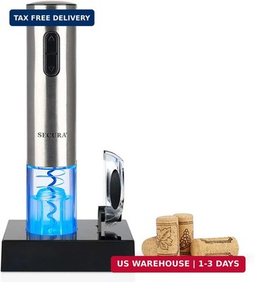 Secura Electric Wine Opener, Automatic Electric Wine Bottle Corkscrew Opener wit