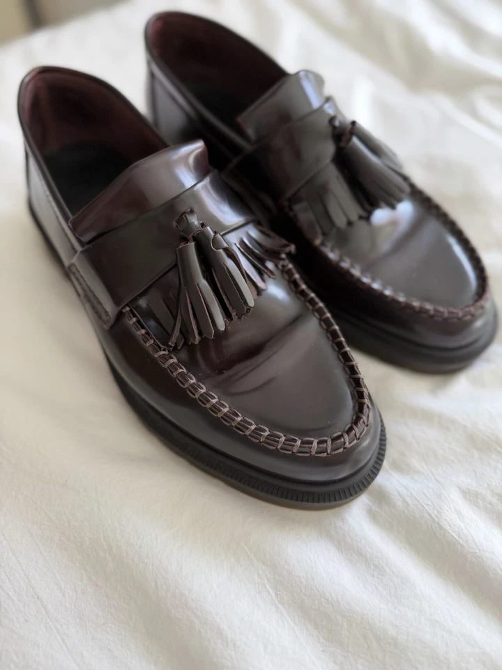 Men’s Dr Martens Brown Leather Tassel Loafers Size 8 - Never worn - Image 3 of 4
