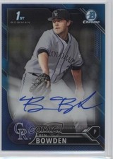 2016 Bowman Draft Chrome Pick Blue Refractor 10/150 Ben Bowden #CDA-BB Auto 2x6