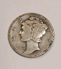 1919 D Winged Liberty Mercury Dime 90% Silver 10c US Coin Good