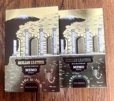 2 X Memo Paris Sicilian Leather Eau de Parfum Sample Sprays 1.5ml/0.05oz each