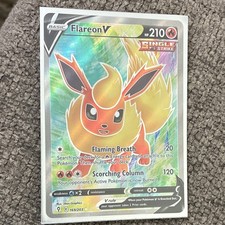 Pokémon TCG Flareon v Full Art Holo Card 169/203 Sword & Shield Evolving Skies on eBay