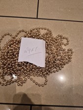 Christmas Decorations Gold Bead Garland 27ft