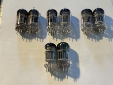 Tungsram ECC82 grey anode, Disc getter spec, rare 4 tube pairs