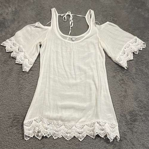 Haut Venus Blanc à Cordon - Taille 6 - Style Paysan - NWOT (neuf Sans étiquettes)