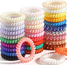 Spiral Hair Ties, No Crease Coil Hair Ties, Pe Cord Hair Elastics Coils