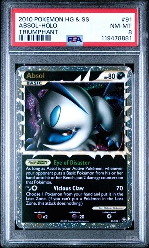 2010 POKEMON TRIUMPHANT ABSOL PRIME #91 ULTRA RARE PSA 8 NM #119478881