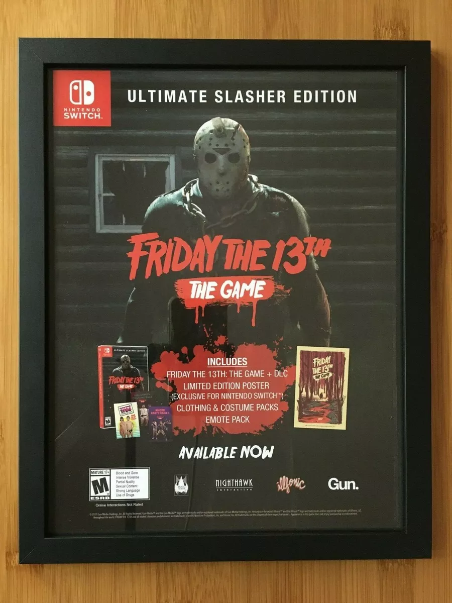 Friday The 13th: The Game Framed Print Ad/Poster PS4 Xbox One Switch Horror  Art