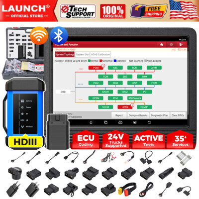 2024 LAUNCH X431 V+ PRO3S+ HDIII HD3 Heavy Duty Truck Scanner Diagnostic TPMS