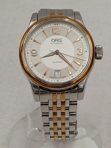 Oris 7578 Classic Watch Automatic Men's White Dial Swiss Made Round Used Japan - 第 1/12 張圖片