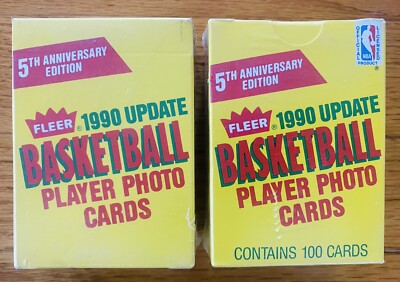 SEALED Fleer 5th Anniversary Edition 1990 Update Basketball Player Photo Cards