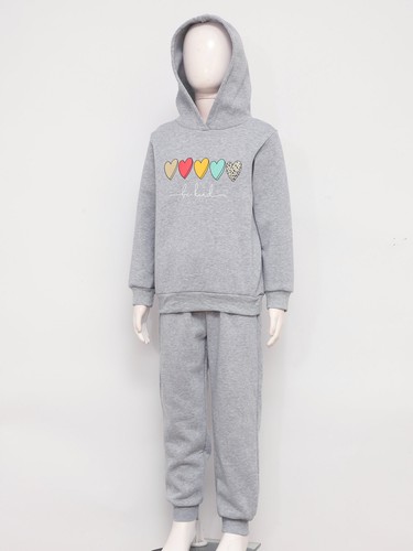 Kids Girls Sweatsuit Jogger Pullover And Trousers Winter Tracksuit 2 Pcs Sport - Picture 8 of 58