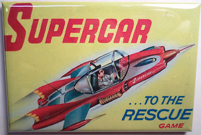 Supercar Board Game Box 2'' x 3'' MAGNET Refrigerator Locker Retro Super Car