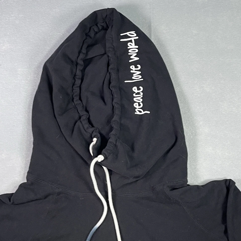 Peace love world Sudadera con Capucha Mujer XS Negro Suéter con Capucha Pullover Acogedor Foto 2 de 4