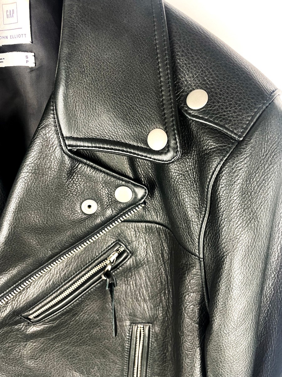 John Elliott Leather Rider Motorcycle Jacket Coat Small Medium