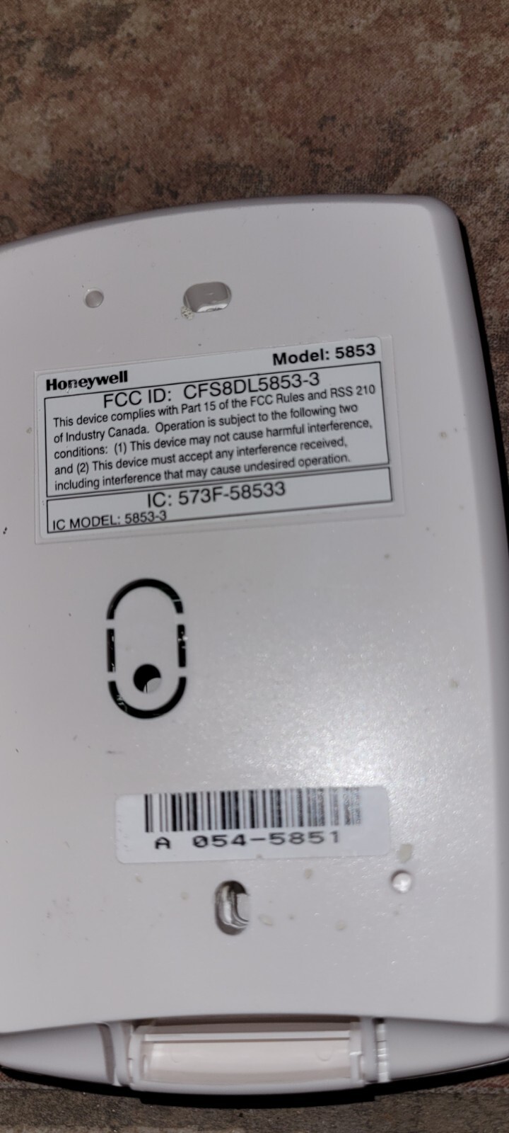 Honeywell 5853 Wireless Glass Break Detector