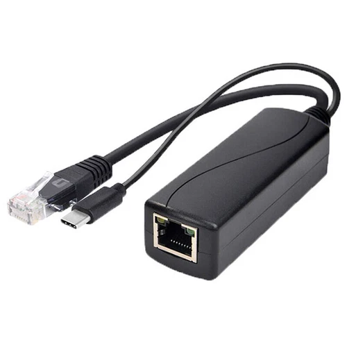 TYPE C PoE Splitter USB 48v to 5V Power Over Ethernet 802.3af For RaspbRSSNX'$v