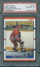 1990 Score Hockey #440 Eric Lindros PSA 8 RC Rookie  (6168)
