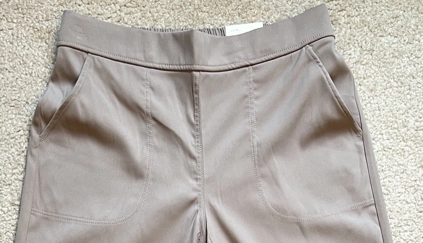 Pantalones de viaje Max Studio elásticos pierna ancha tiro medio cintura elástica XL marrón tostado Foto 4 de 4