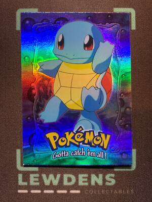 Squirtle #07 E7 Rainbow Holo 1st Print Topps Pokemon The First