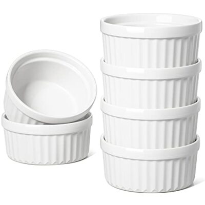 Ramekins 4 OZ Oven Safe Creme Brulee Ramekins Pudding Custard Cups Souffle Ra...