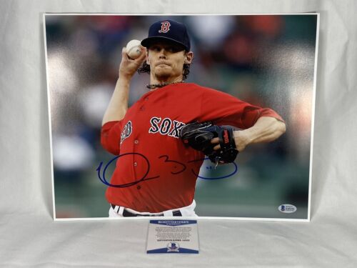 (1) CLAY BUCHHOLZ Signed Autographed 11x14 Boston Red Sox Photo BAS Beckett COA - Picture 1 of 2