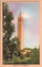 Linen PC * Berkeley California The Campanile at University of California 1940s