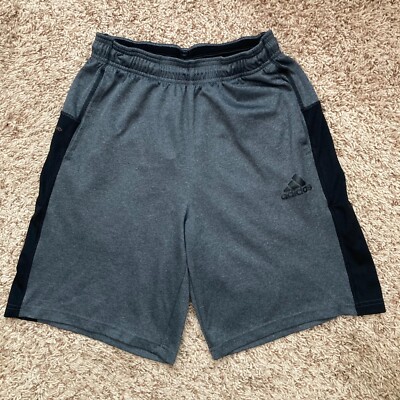 Adidas Shorts Men's S Gray Climacool Activewear Pockets