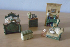 AVON Victorian Memories Miniatures, Bedroom Furniture Set for Dollhouses 5 pcs.