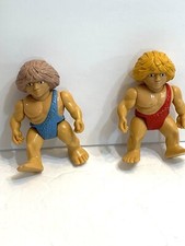 VTG 1987 Playskool Definitely Dinosaurs Caveman Figures Lot of 2 Cave Man