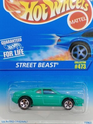1995 Hot Wheels Street Beast Green #473 NIP 5 Spoke Rims