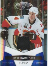 2010-11 Panini Certified Mirror Blue Materials #25 Jay Bouwmeester 053/100