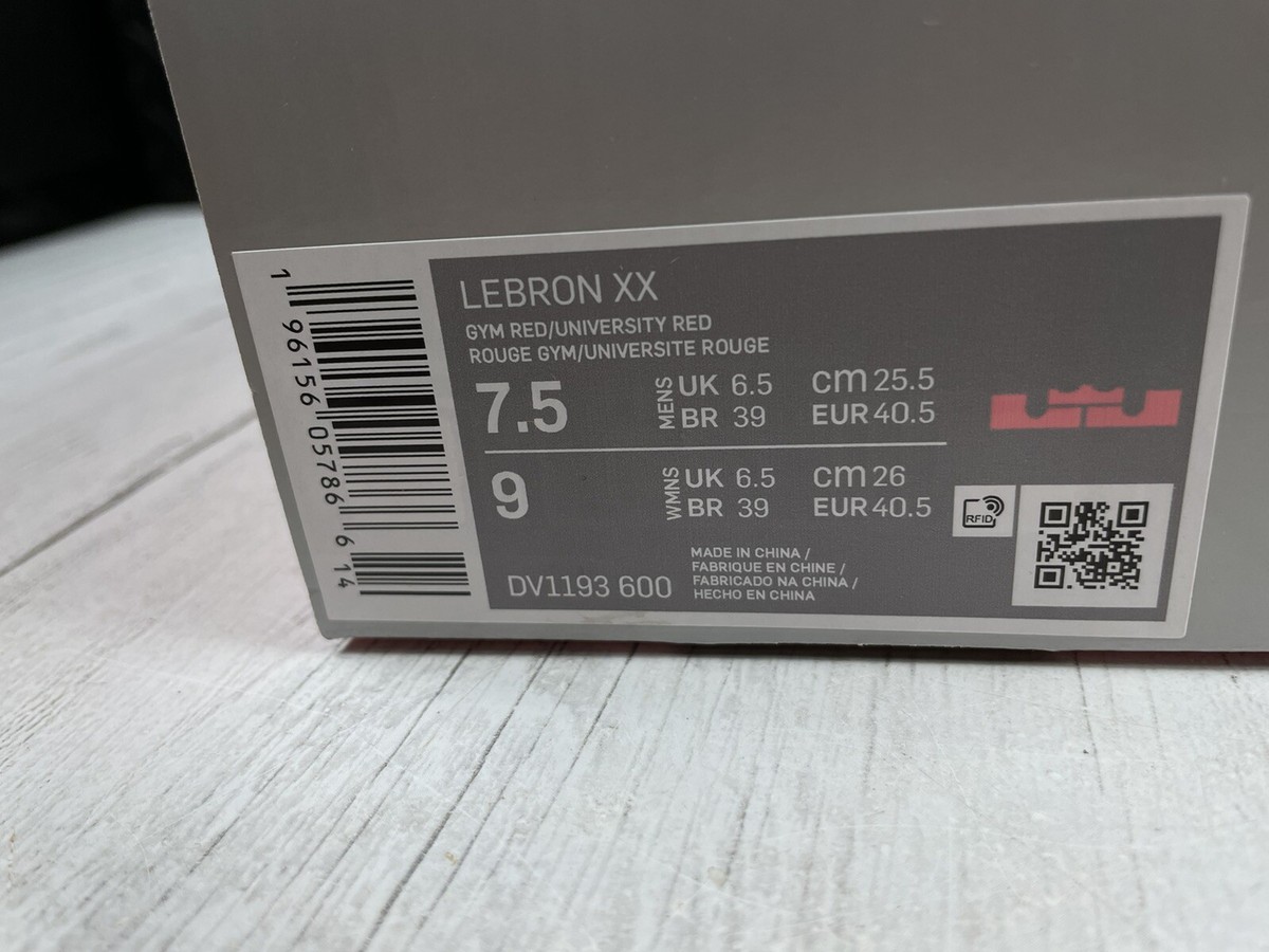 Size 7.5-NEW Nike Lebron 20 XX 'Liverpool' Red Basketball