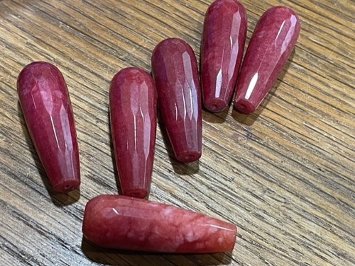 Natural Red faceted jasper, Healing gemstone, cabochons, Bead, Jewelry - Picture 2 of 10