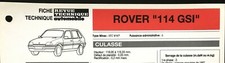 Revue technique Rover 114
