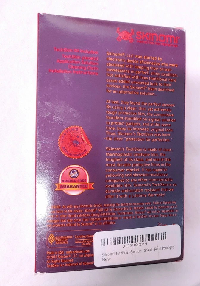 США ПРОДАТЬ SKINOMI TECHSKIN SAMSUNG GALAXY S6 ИЗОГНУТЫЙ КРАЙ HD ЭКРАН КОЖИ ПРОТЕКТОР - Изображение 4 из 4