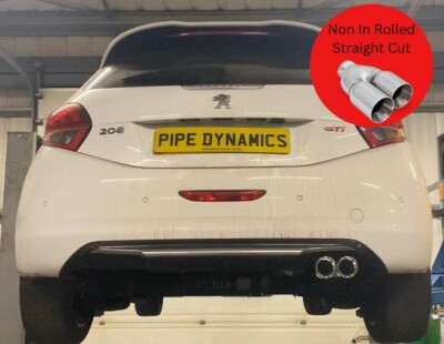 Pipe Dynamics Peugeot 208 Gti 1.6I 200 Hp 13-18 Back Box Muffler Delete Auspuff