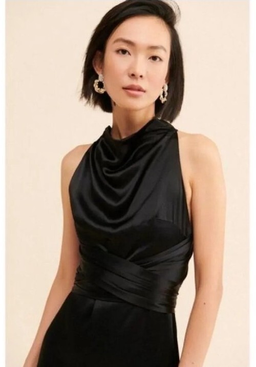 elliatt barcelona maxi dress Elliatt Barcelona Satin Maxi Dress Size 8 D07