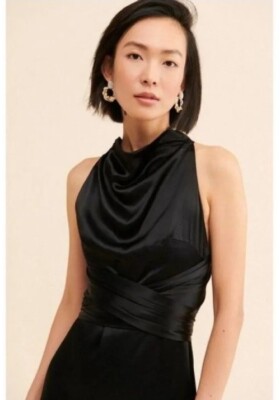 Elliatt Barcelona Satin Maxi Dress Size 8 D07 | eBay