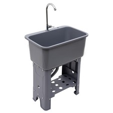Utility Sink Laundry Tub Freestanding with 360 Stainless Steel Faucet 30.11  