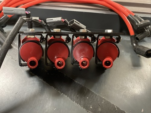 Custom LQ9 D585 Ignition Coil Packs & Bracket + 10mm Wires 4 cyl Universal Kit - Picture 4 of 8