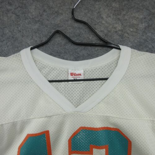 VTG Miami Dolphins Jersey Mens XL White 13 Dan Marino Wilson Made in USA 80s 90s - Picture 2 of 16